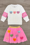 Candy Hearts Tutu Skirt Set