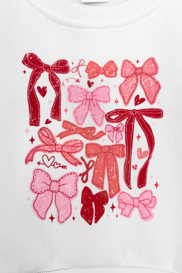 Mom & Me - Pink & Red Bow Sweatshirt