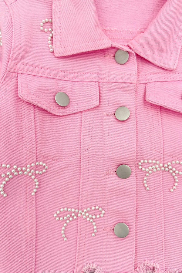 Mom & Me - Pink Pearl Denim Jacket