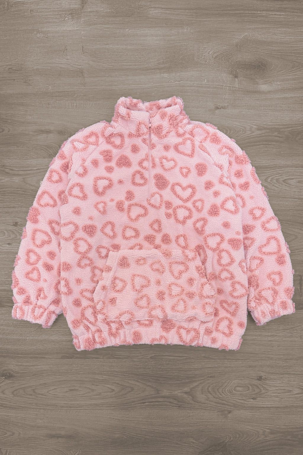Mom & Me - Pink Heart Sherpa Pullover