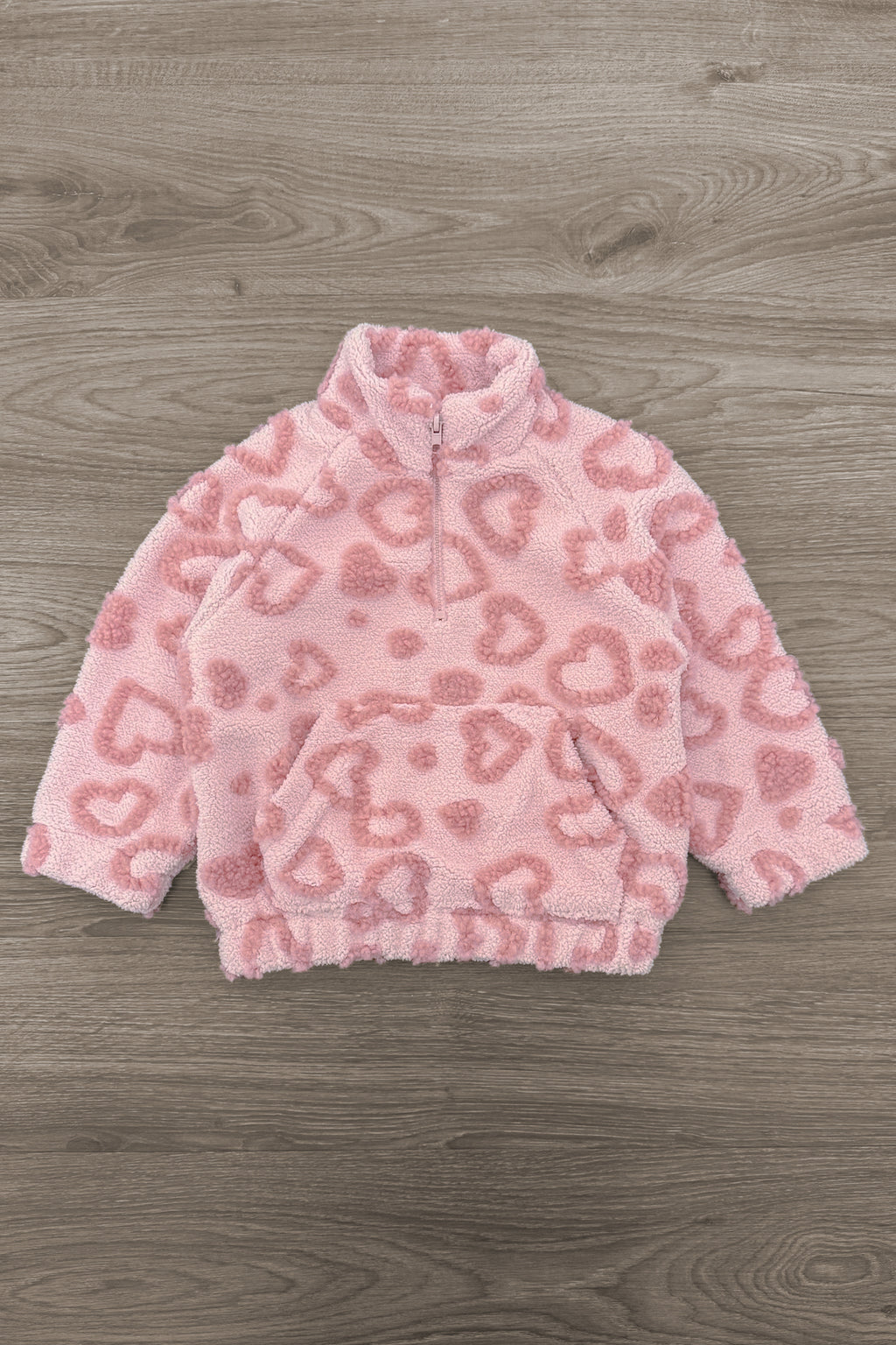 Mom & Me - Pink Heart Sherpa Pullover