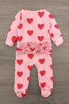 Mom & Me - Pink Heart Waffle Knit Pajamas