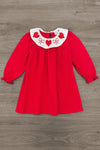 Red Hearts & Bows Collar Dress