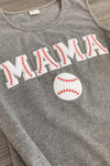 Mom & Me - "Mama & Mini" Gray Chenille Patch Top - Sparkle in Pink