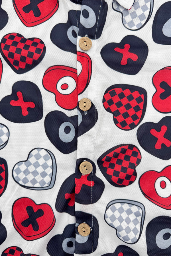 Candy Hearts Button Down Top