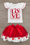 "Love, All Day Every Day" Tutu Skirt Set