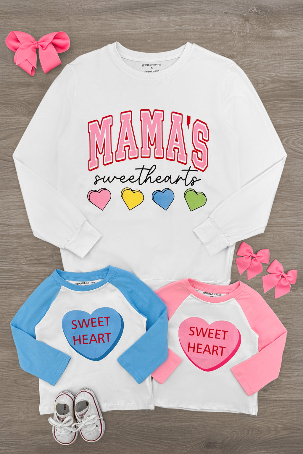 Mom & Kid - "Mama's Sweethearts & Sweet Heart" Top