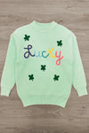 Mom & Me - "Lucky" Mint Knit Sweater
