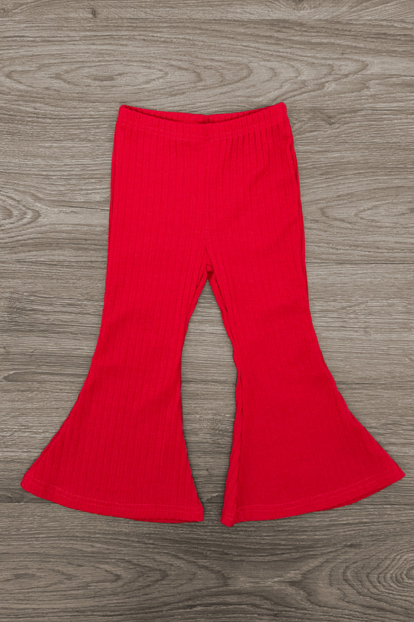 "Love You More" Red Flare Pant Set