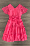 Mom & Me - Hot Pink Swiss Dot Dress - Sparkle in Pink