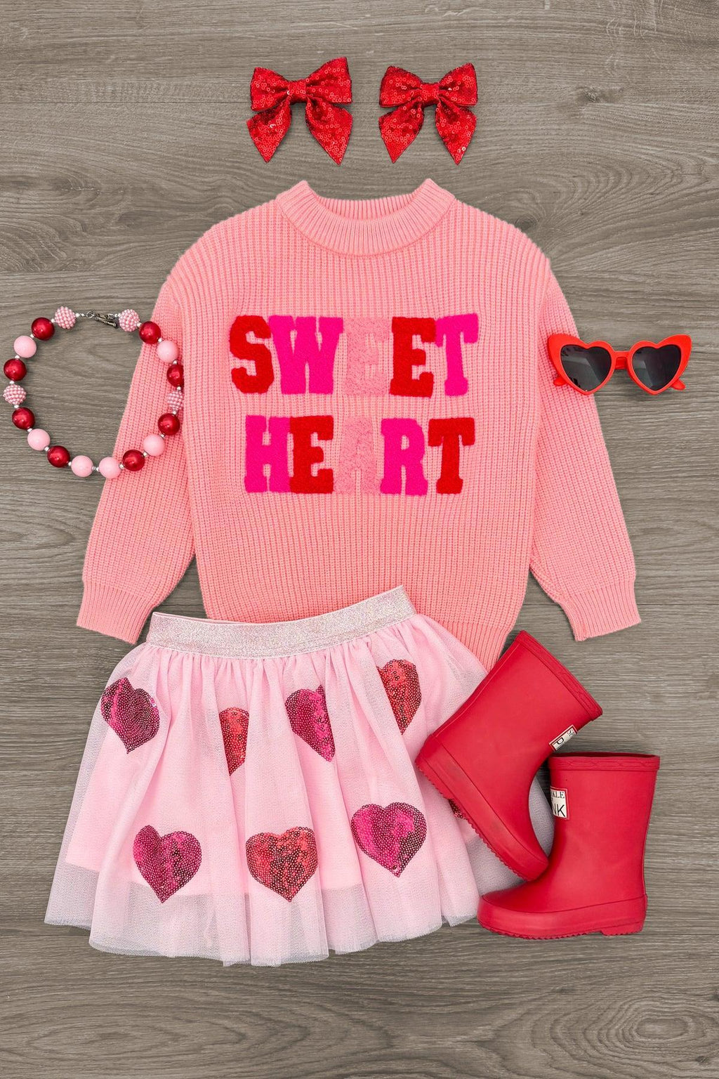 "Sweet Heart" Tutu Skirt Set