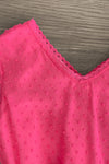 Mom & Me - Hot Pink Swiss Dot Dress - Sparkle in Pink