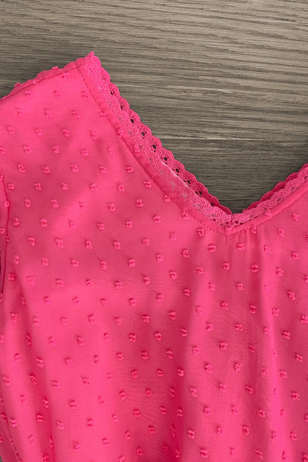 Mom & Me - Hot Pink Swiss Dot Dress - Sparkle in Pink