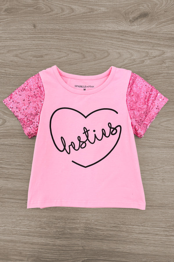 "Besties" Sequin Tutu Skirt Set