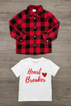 "Heart Breaker & Heart Stealer" Flannel Set - Boy or Girl