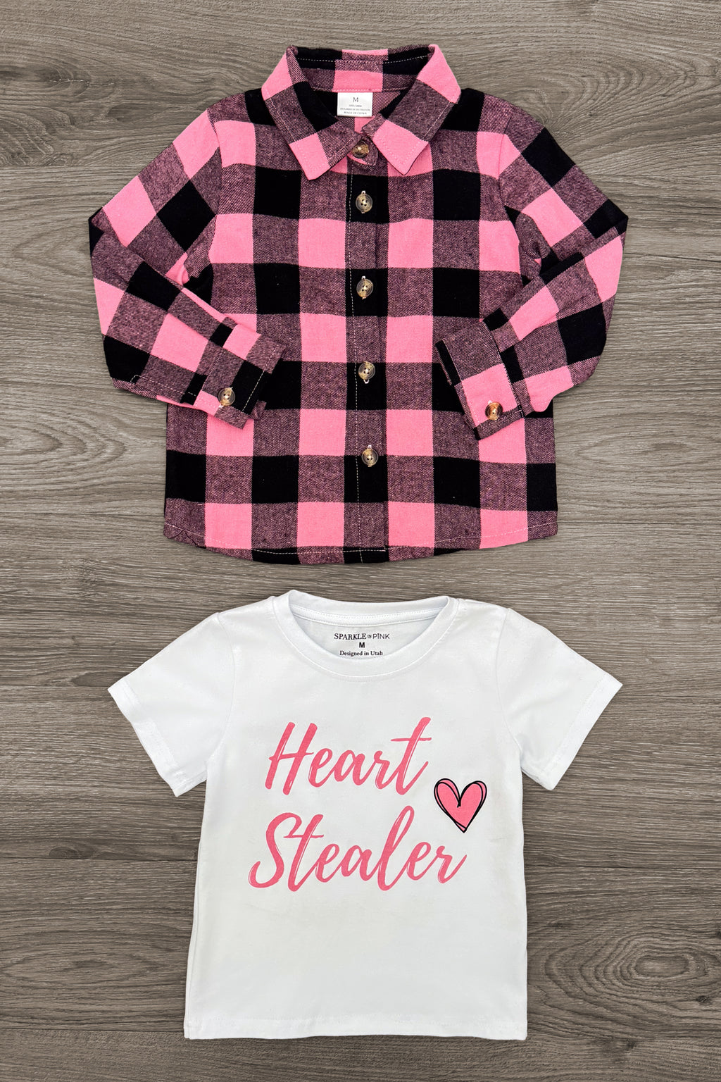 "Heart Breaker & Heart Stealer" Flannel Set - Boy or Girl