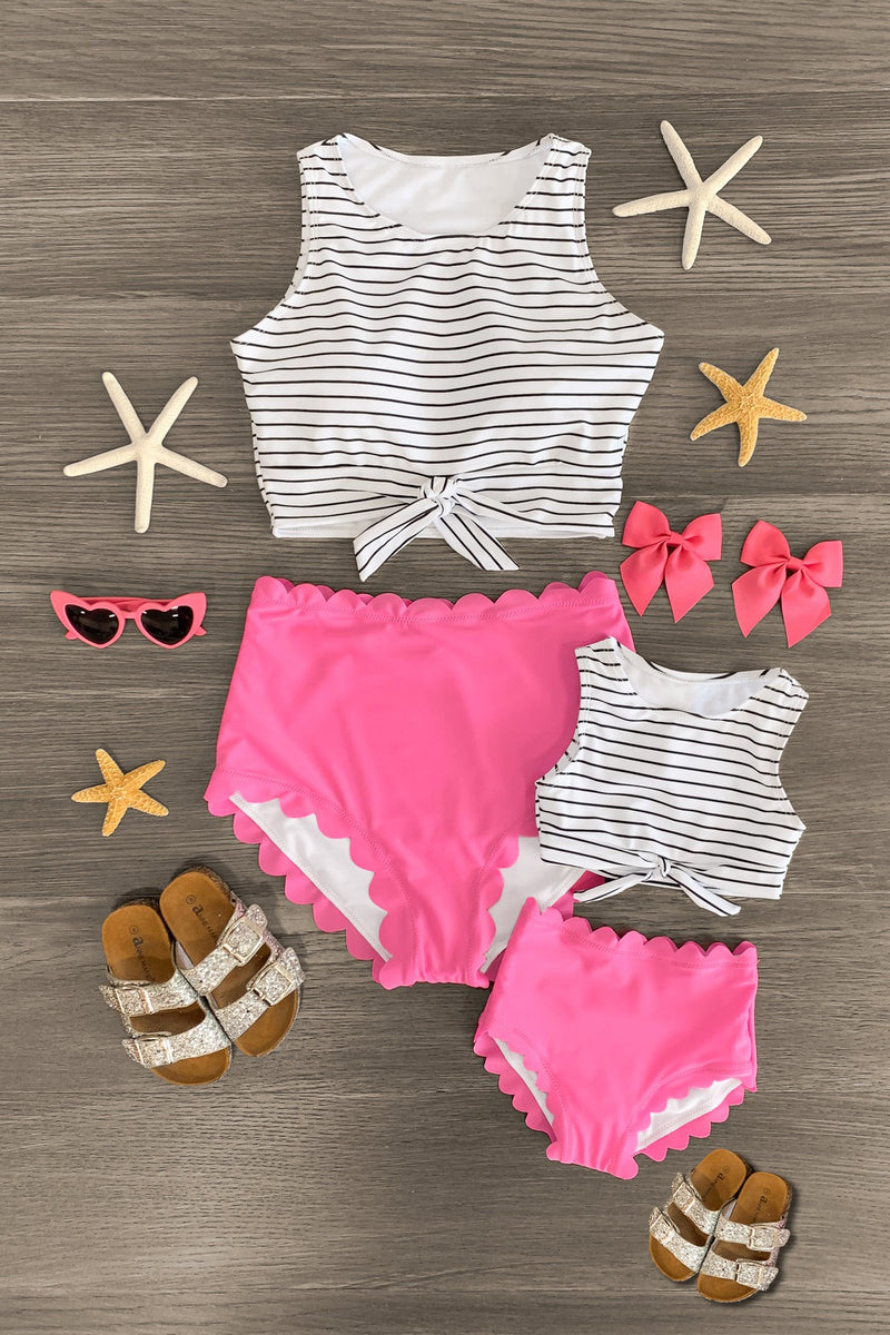 Hot Pink Stripe Bikini