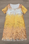 Mom & Me - Silver & Gold Sequin Dress
