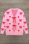 Mom & Me - Pink Heart & Bow Sweater Cardigan | Sparkle in Pink