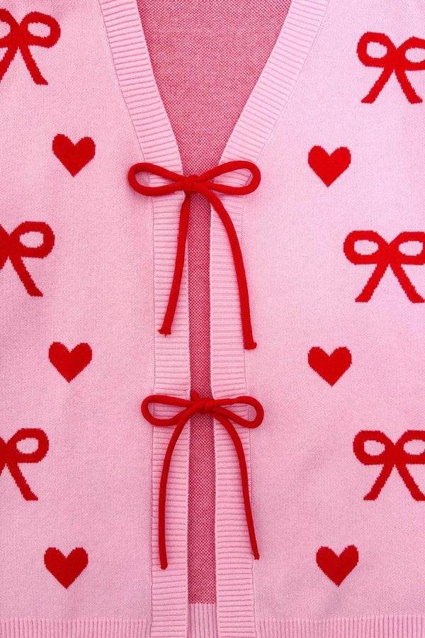 Mom & Me - Pink Heart & Bow Sweater Cardigan | Sparkle in Pink