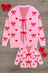 Mom & Me - Pink Heart & Bow Sweater Cardigan | Sparkle in Pink