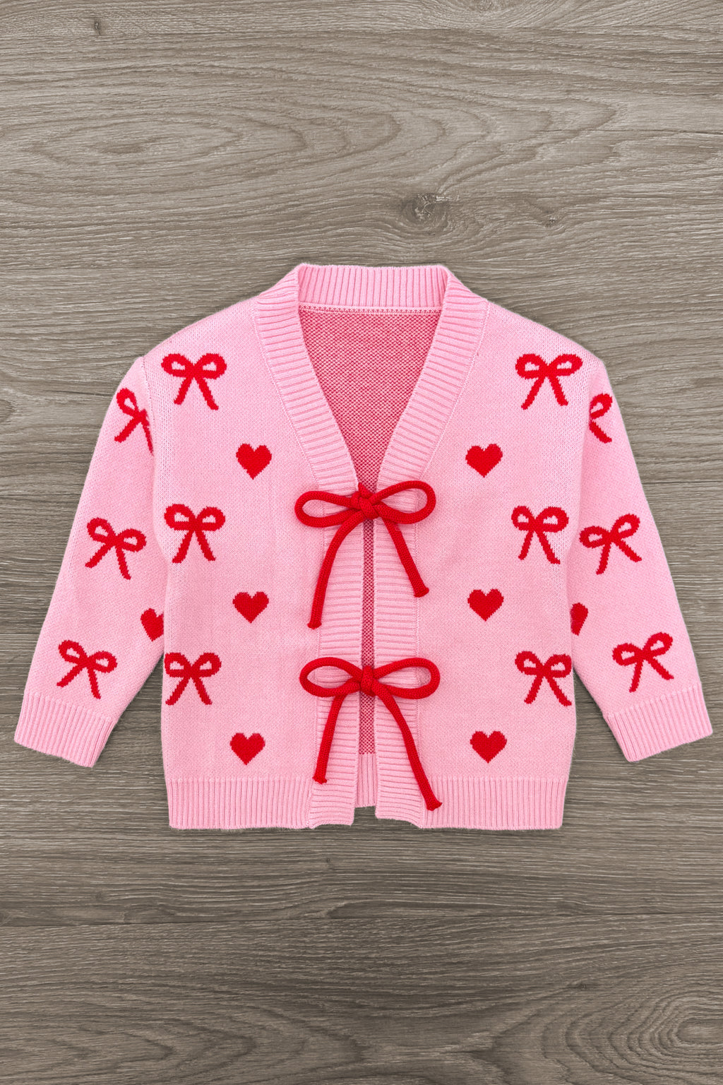 Mom & Me - Pink Heart & Bow Sweater Cardigan | Sparkle in Pink