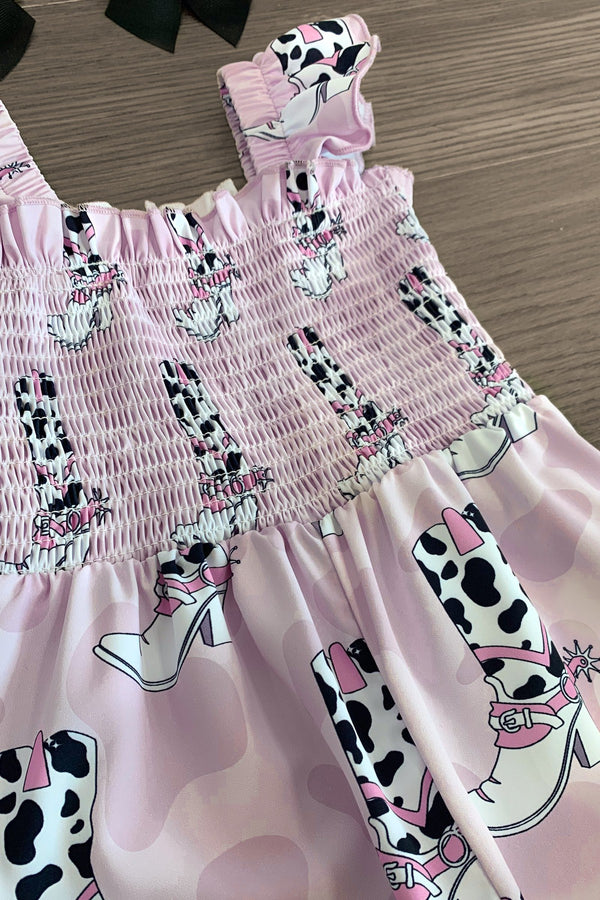 Pastel Cowgirl Boots Jumpsuit - Sparkle in Pink