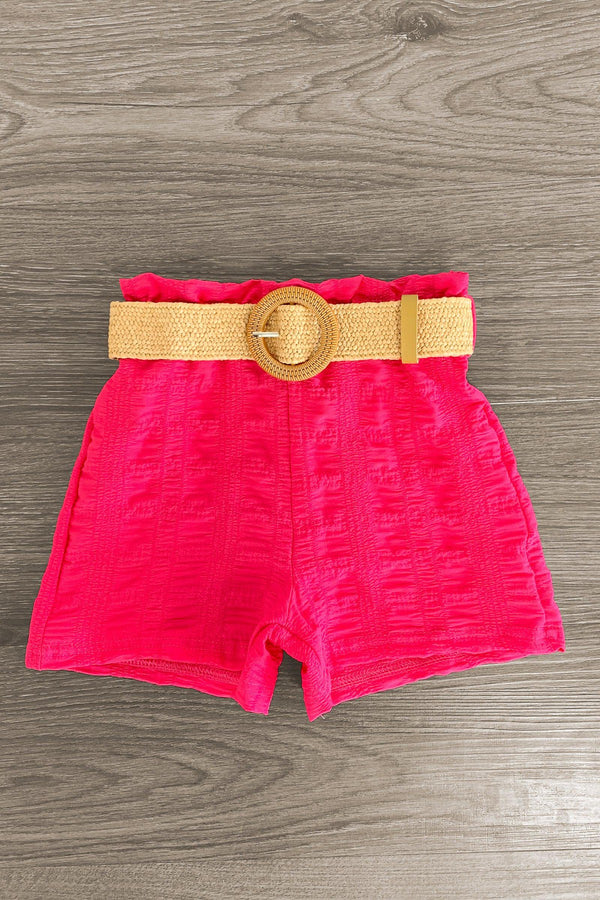"Be The Change" Hot Pink Short Set - Sparkle in Pink