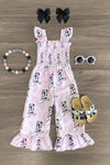 Pastel Cowgirl Boots Jumpsuit - Sparkle in Pink