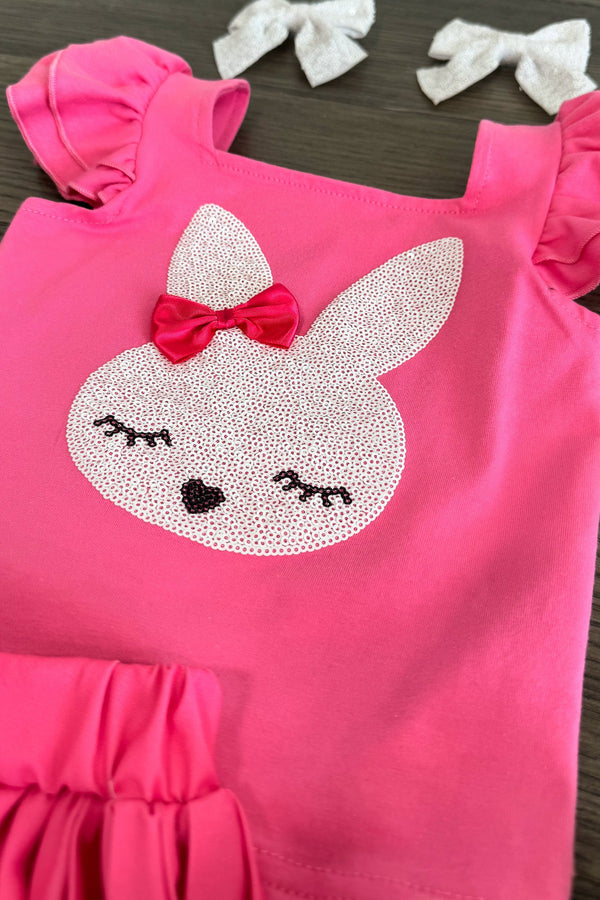Pink Ombre Bunny Pant Set - Sparkle in Pink