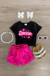"Dance" Metallic Purple Short Set - Sparkle in Pink