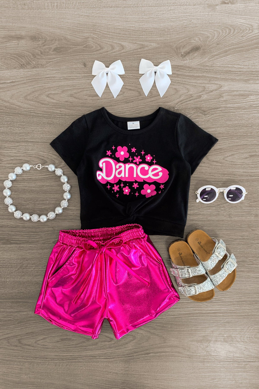 "Dance" Metallic Purple Short Set - Sparkle in Pink