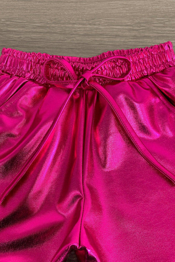 "Dance" Metallic Purple Short Set - Sparkle in Pink