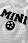 Mom & Me - "Mom & Mini" Soccer Chenille Patch Top - Sparkle in Pink