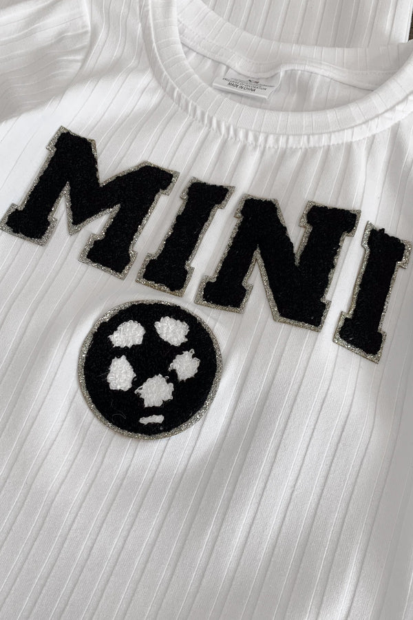 Mom & Me - "Mom & Mini" Soccer Chenille Patch Top - Sparkle in Pink