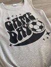 Mom & Me - "Game Day" Gray Ribbed Tank Top - Sparkle in Pink