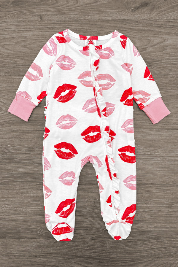 Mom & Me - White Lipstick Kiss Pajamas