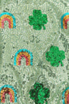 Rainbow & Shamrock Sequin Skirt Set | Sparkle in Pink