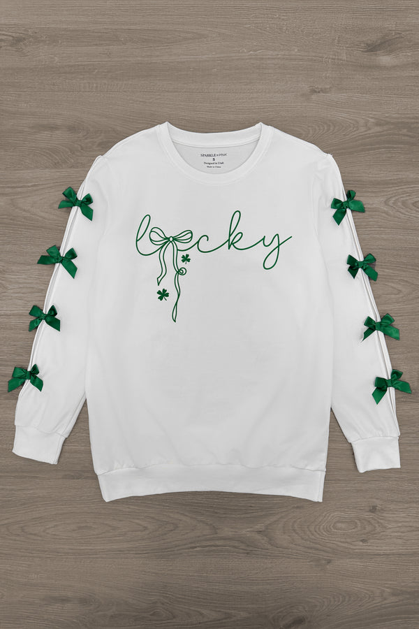 Mom & Me - "Lucky" Bow Top | Sparkle in Pink