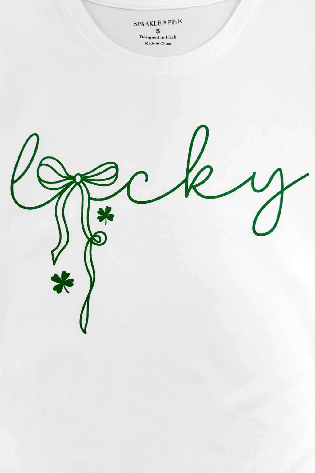 Mom & Me - "Lucky" Bow Top | Sparkle in Pink