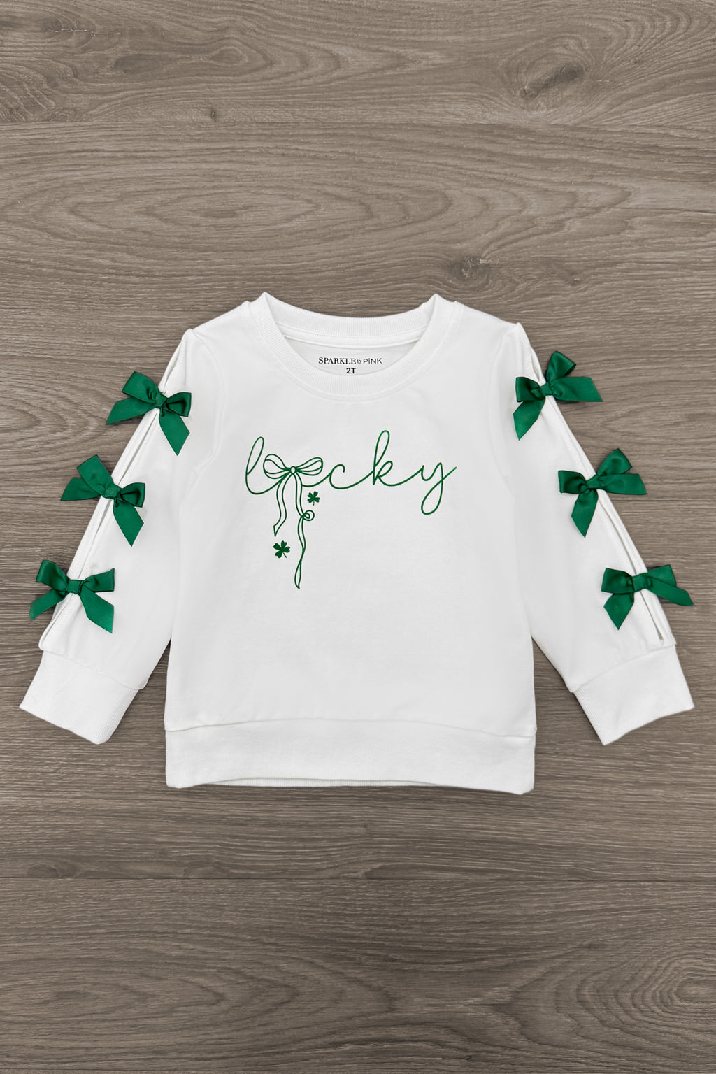 Mom & Me - "Lucky" Bow Top | Sparkle in Pink