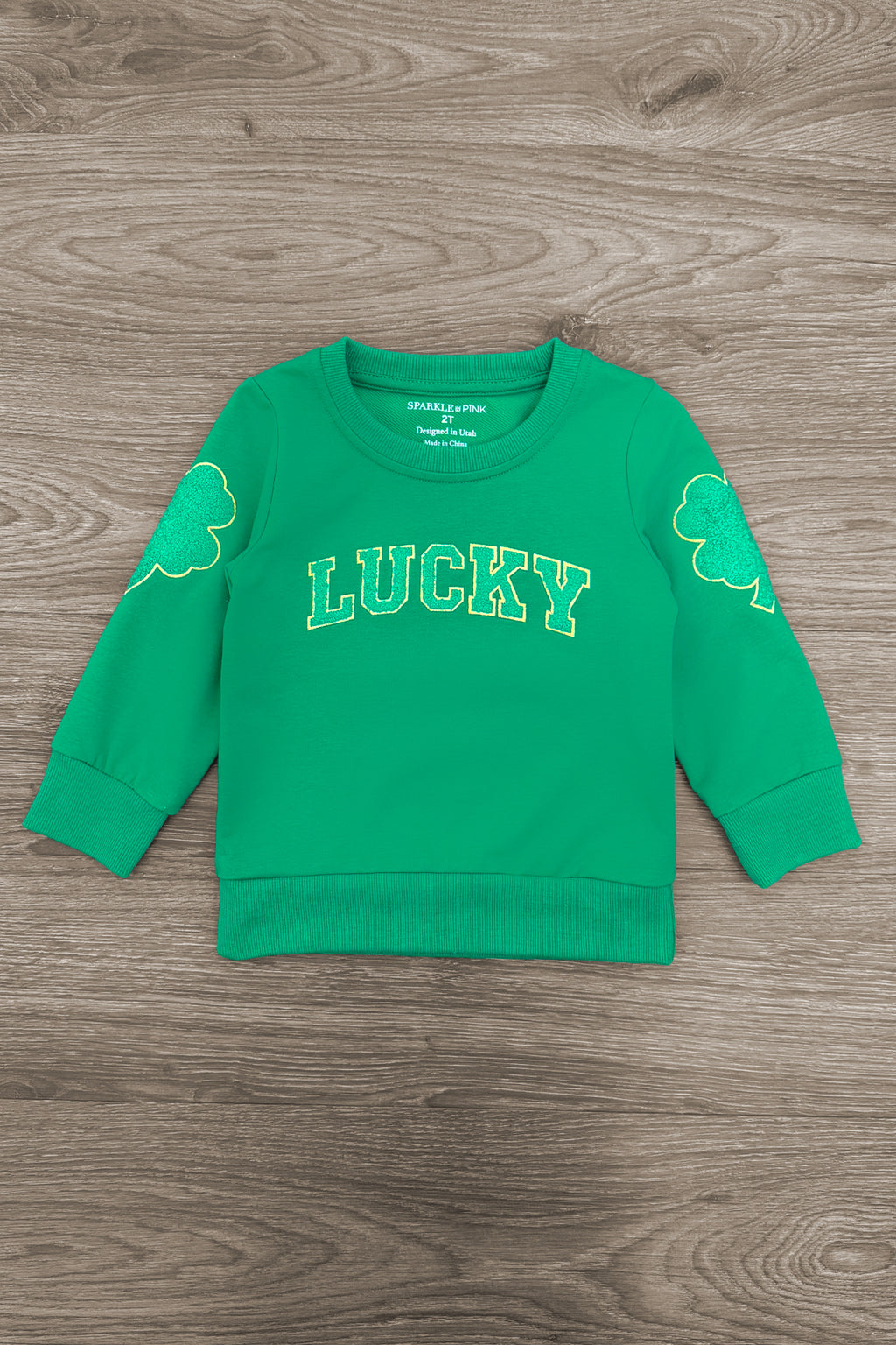 "Lucky" Gold Sequin Bell Bottom Set | Sparkle in Pink