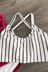 Mom & Me - Plum Stripe Bikini - Sparkle in Pink
