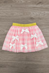 Bunny Bows Pink Glitter Skirt Set | Sparkle in Pink