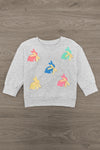 Mom & Me - Gray Bunny Bows Top | Sparkle in Pink