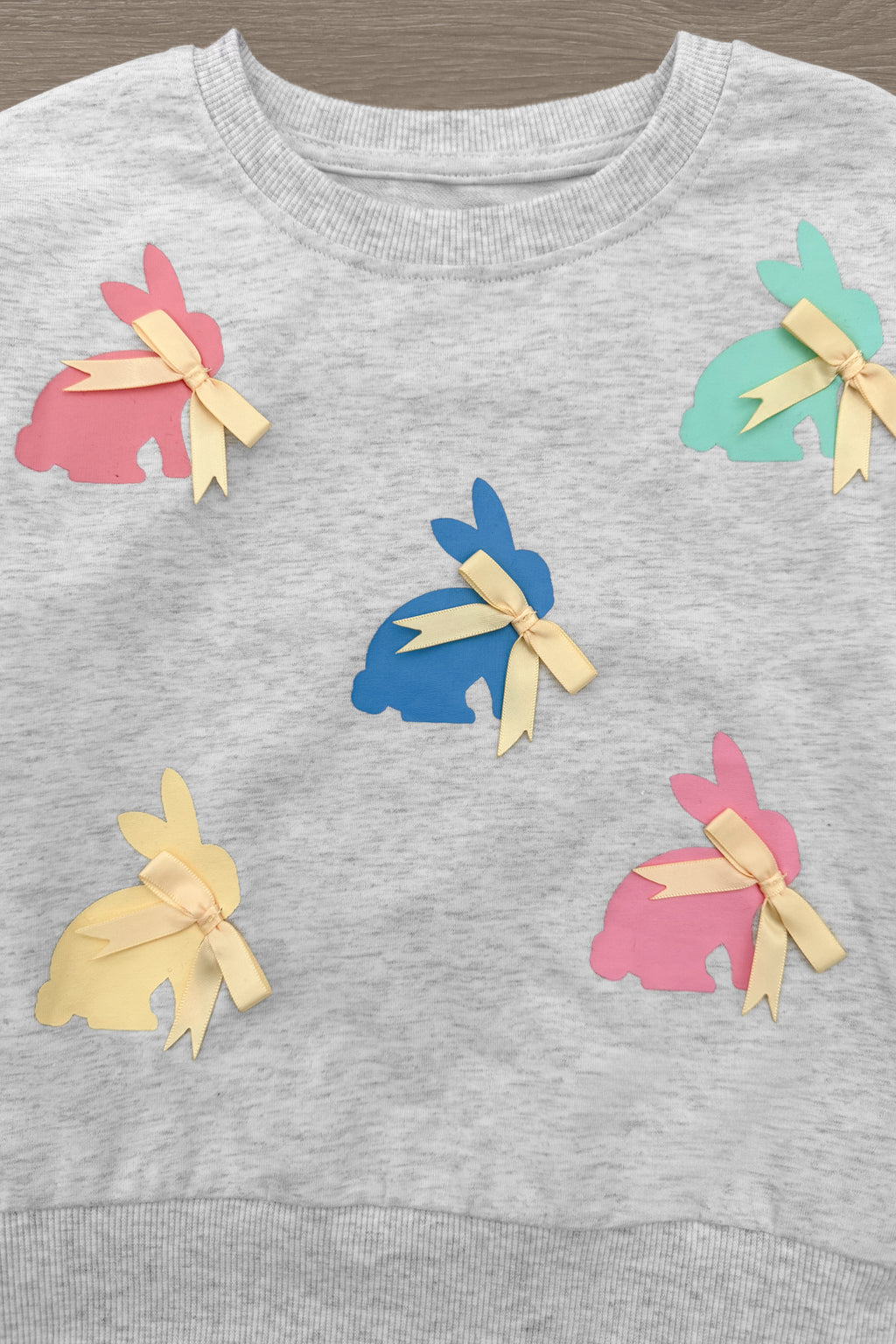 Mom & Me - Gray Bunny Bows Top | Sparkle in Pink