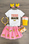 "Pre-K - 6th Grade" Pink Pencil Tutu Skirt Set | Sparkle in Pink