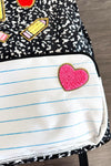 Composition Notebook Chenille Patch Backpack | Sparkle in Pink