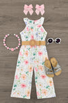Watercolor Floral Jumpsuit | Sparkle in Pink