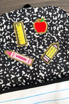 Composition Notebook Chenille Patch Backpack | Sparkle in Pink